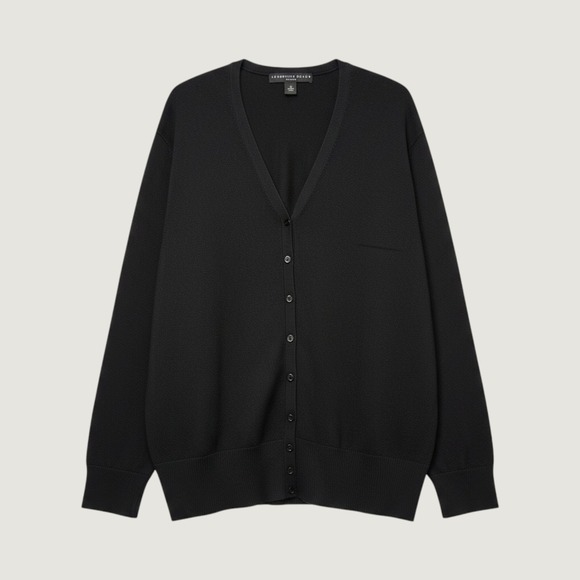 Josephine Chaus Sweaters - Josephine Chaus Woman Black Silk Blend V-Neck Button Front Cardigan Sweater Sz 2